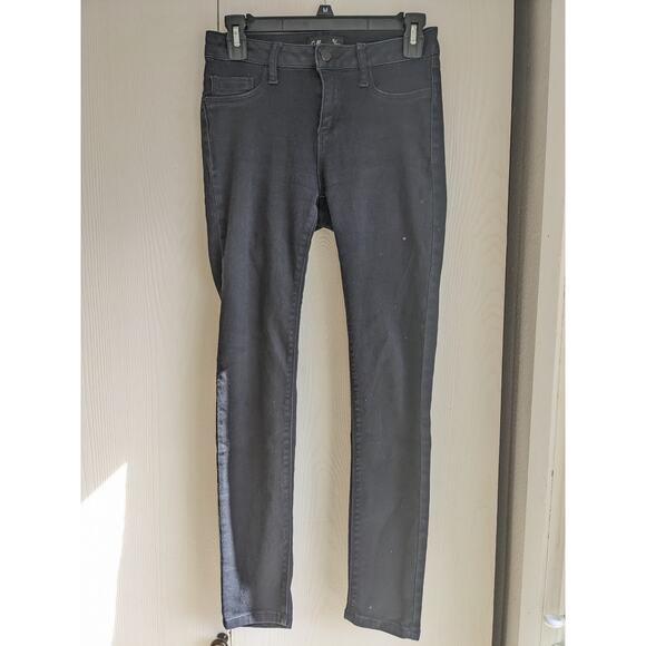 Cello Women's Black Skinny Denim Belt Loop Mid Rise Slim Fit  Pants Size 5/27 - Picture 1 of 5